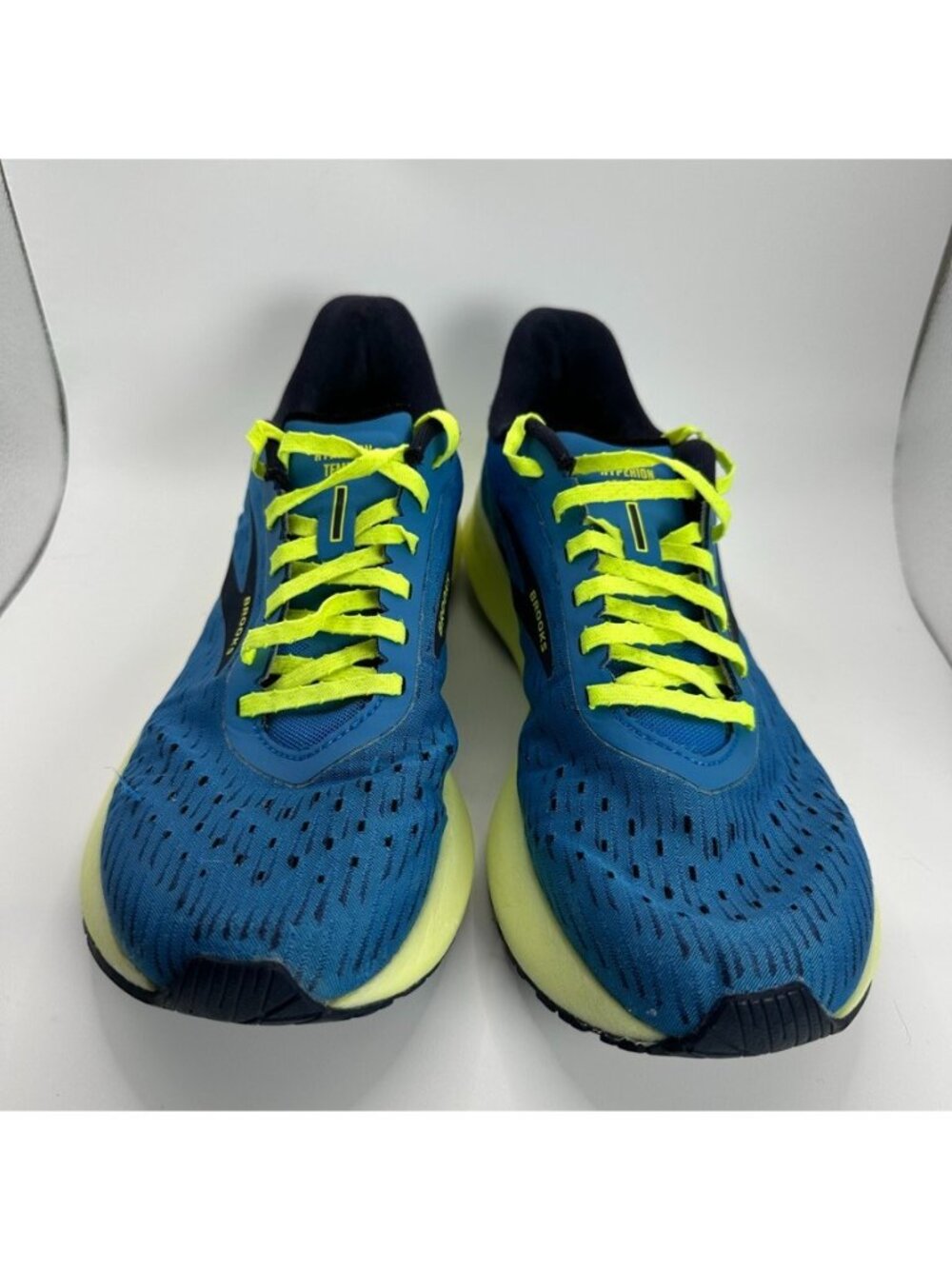 Brooks Hyperion Tempo Shoes Mens Size 9.5 Blue Yellow Running Cushioned - Picture 3 of 13